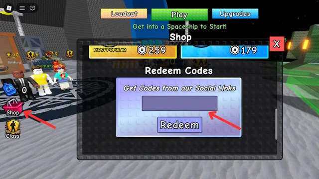 Cách nhập code Survive Zombie Arena Roblox khá đơn giản