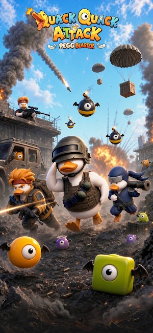 Tham gia cuộc chiến cùng các chiến binh vịt trong game Quack Quack Attack