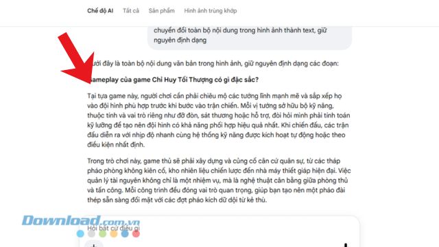 Copy nội dung text sang các phần mềm soạn thảo văn bản để chính sửa