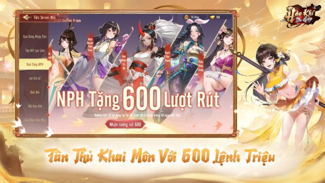 Tân thủ khai môn với 600 lệnh triệu