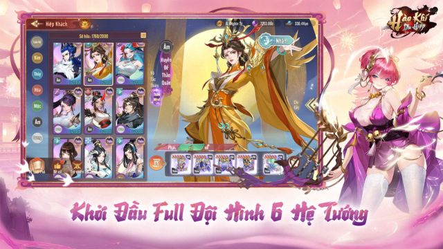 Khởi đầu full đội hình 6 hệ tướng