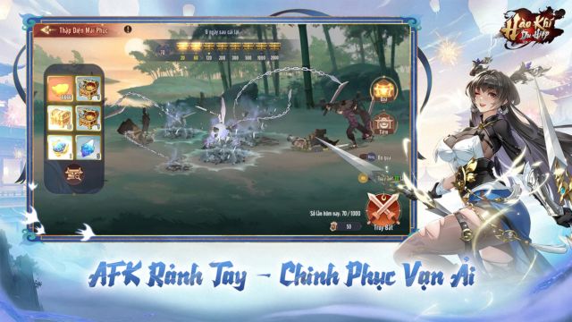 Tính năng AFK rảnh tay, chinh phục vạn ải