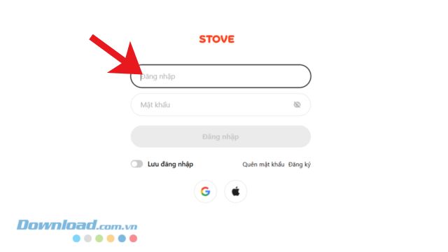 Đăng nhập tài khoản STOVE