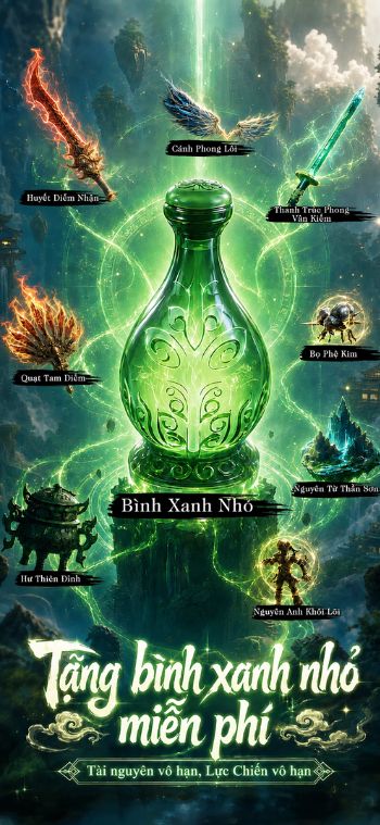 Tặng bình xanh nhỏ miễn phí