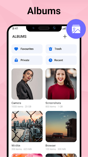 Lưu ảnh vào các album