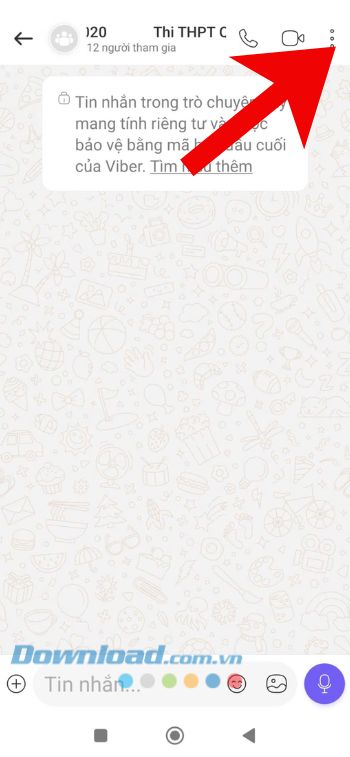 Ấn vào biểu tượng dấu ba chấm