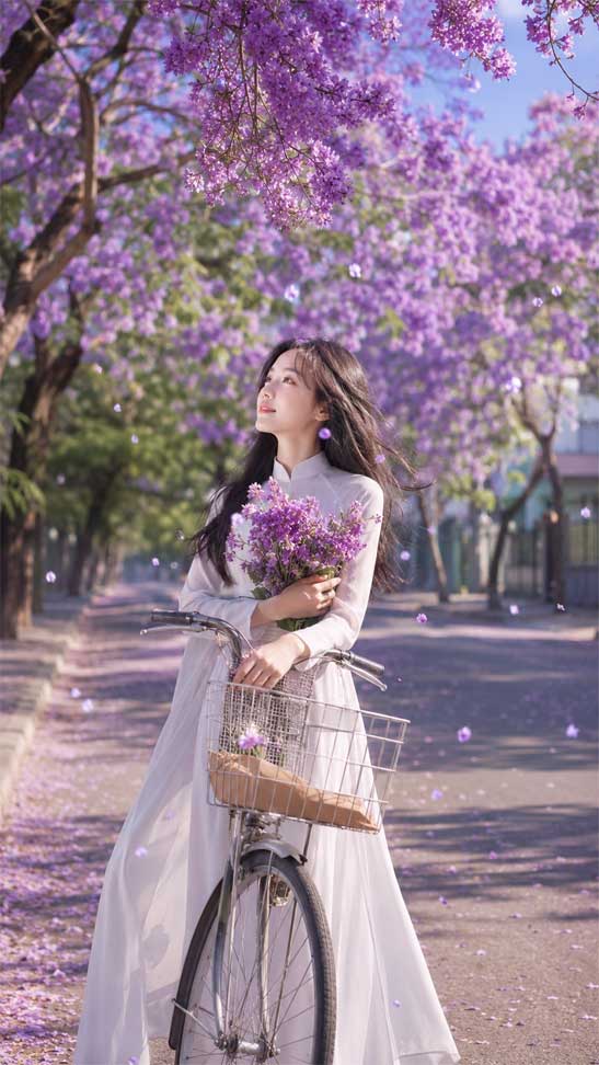 Ảnh chụp cùng hoa