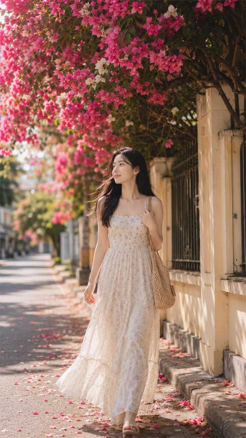 Ảnh chụp cùng hoa giấy
