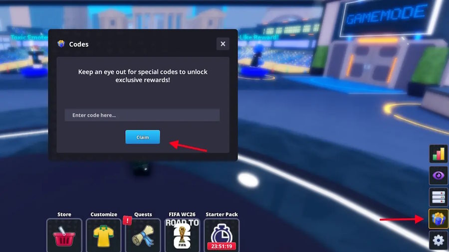 Đổi code FIFA Super Soccer