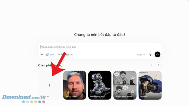 Click chuột vào mục Tải ảnh lên