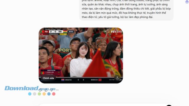 Đợi cho ChatGPT phân tích và tạo hình ảnh đi xem World Cup