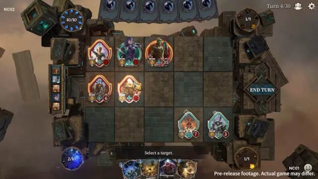 Các trận đấu trong game diễn ra trên bàn cờ dạng lưới 5×3