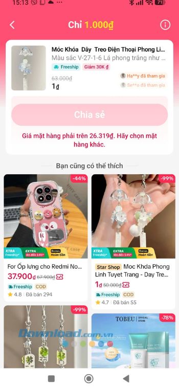 Chờ mọi người cùng chém giá và cửa hàng duyệt mức giá đã chém