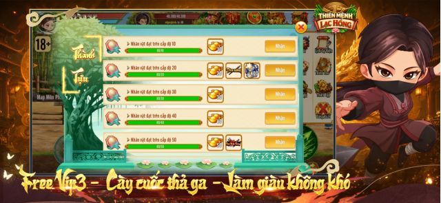 Free vip 3 - Cày cuốc thả ga - làm giàu không khó
