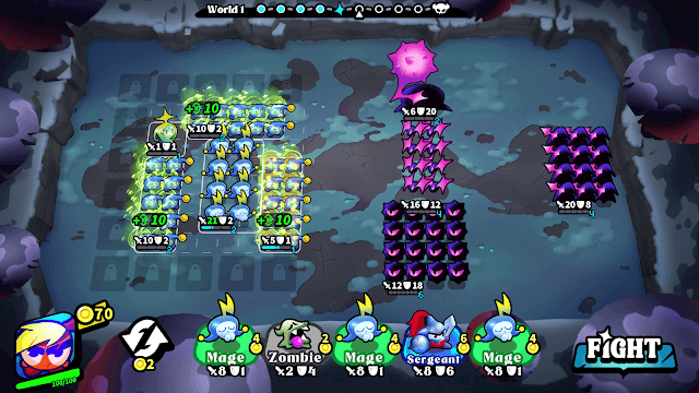 Bạn chỉ huy một đội quân giải phóng các vương quốc khỏi thế lực quỷ dữ trong game Knightica