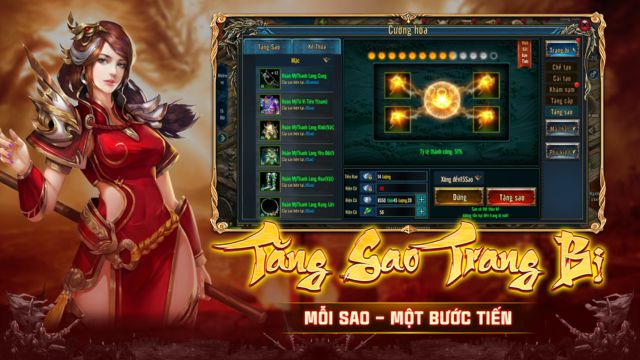 Hệ thống tăng sao trang bị, mỗi sao, một bước tiến
