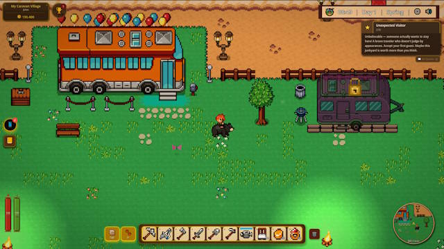 Caravan Village là game nông trại kết hợp quản lý khu nghỉ dưỡng đồ họa Pixel