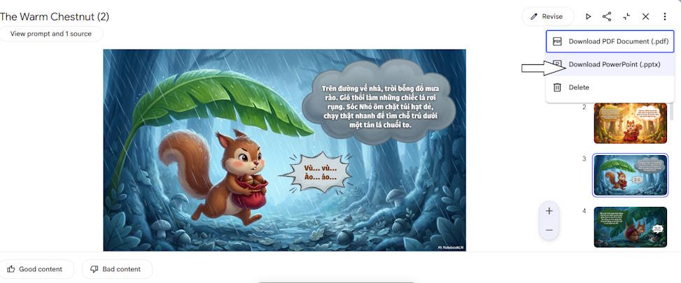 Tải file ảnh về dưới dạng ppt để xem trên PowerPoint