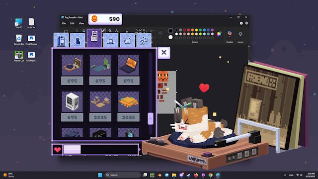 Dùng Purr Point để mở khóa các vật phẩm trang trí, đồ chơi, mũ và phụ kiện