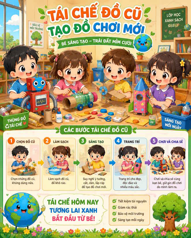 Prompt ảnh tái chế đồ cũ