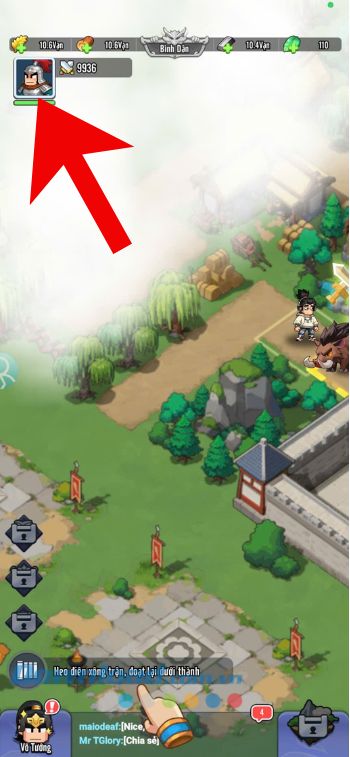 Ấn vào biểu tượng ảnh Avatar game