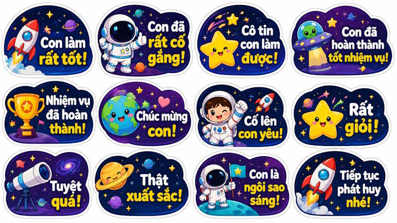 Sticker vũ trụ