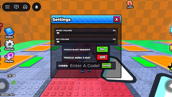 Đổi code Power Blast Lucky Blocks