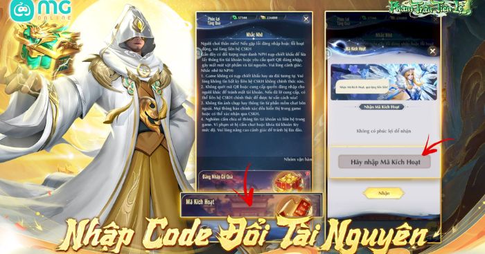 Nhập mã giftcode game Phàm Trần Tiên Lộ