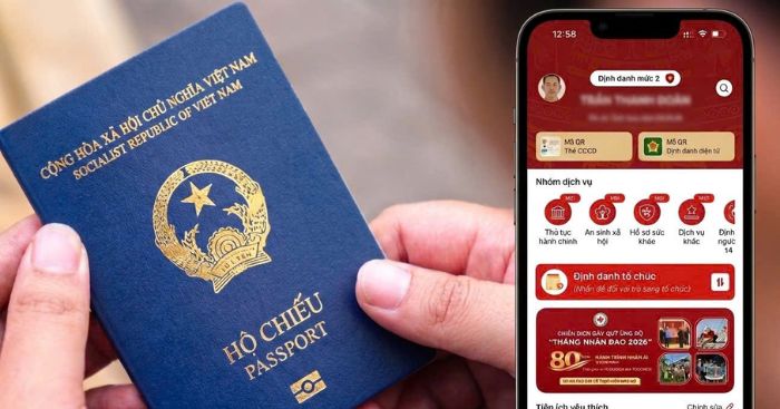Hướng dẫn làm hộ chiếu tại nhà trên VNeID