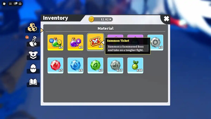 Summon Ticket trong game Evomon