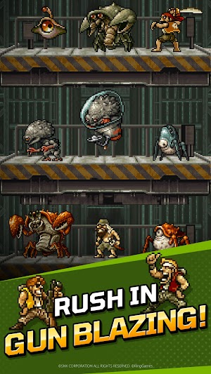 Chống lại hàng loạt nhân vật và kẻ địch nổi tiếng trong vũ trụ Metal Slug