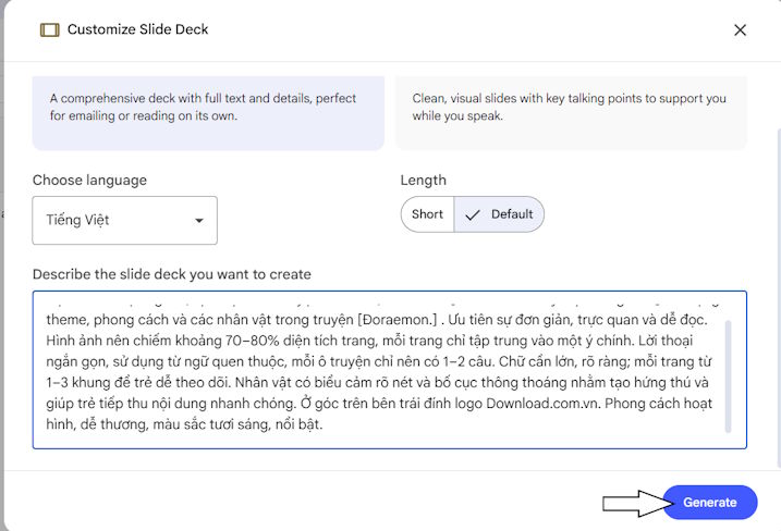 Tạo truyện tranh bằng NotebookLM