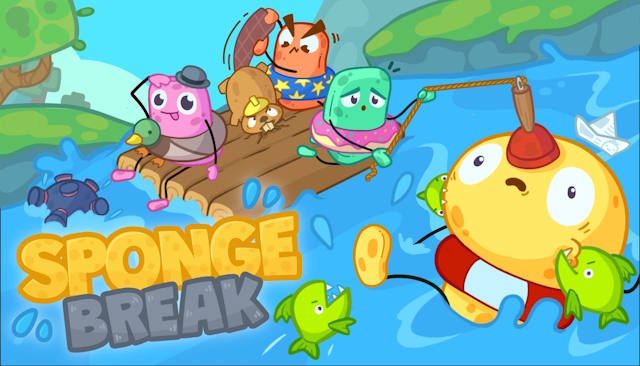 Sponge Break game chèo bè vượt thác co-op vui nhộn