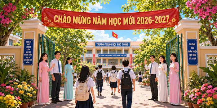 Banner chào mừng năm học mới