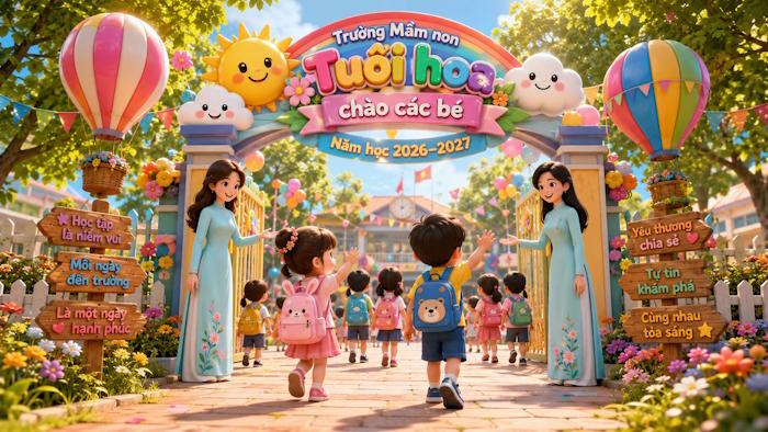 Mẫu banner chào mừng năm học mới