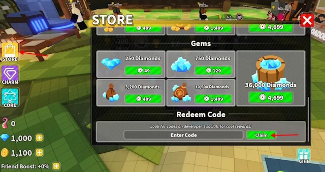 Cách nhập code game Zombie Island trên Roblox