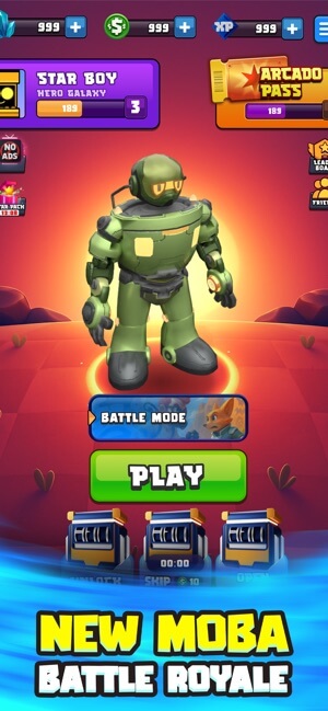 Chọn chiến binh và tham gia vào các trận chiến MOBA hấp dẫn trong Arcado Battle