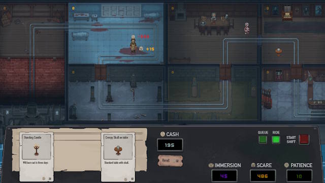 Scream Operator là game mô phỏng quản lý nhà ma đồ họa Pixel