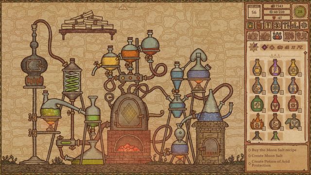 Thử nghiệm và sáng tạo công thức thuốc mới trong Potion Craft