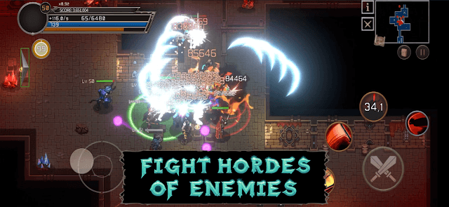 Chiến đấu với kẻ thù đông đảo trong tòa tháp 100 tầng của game Phantom Tower