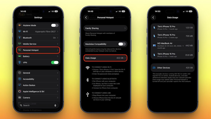 Hướng dẫn kiểm tra xem ai đang dùng mạng trên iPhone