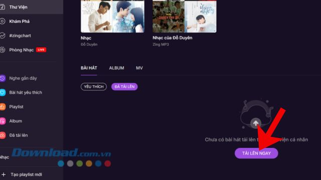 Nhấp chuột vào nút Tải lên ngay