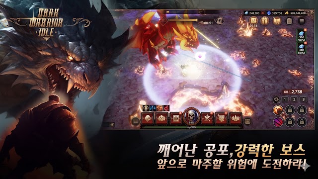 Đối đầu với vô số quái vật và cả trùm mạnh trong game Dark Knight Idle