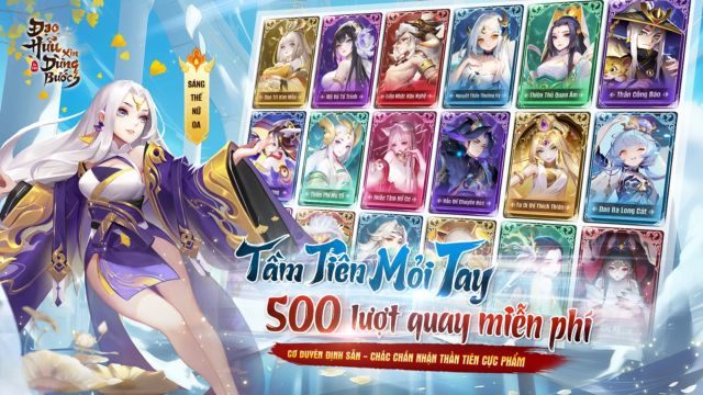 500 Lượt Chiêu Mộ - Mỗi ngày 100 lượt, đội hình mạnh trong tích tắc