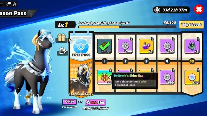 Trứng Shiny trong game Evomon