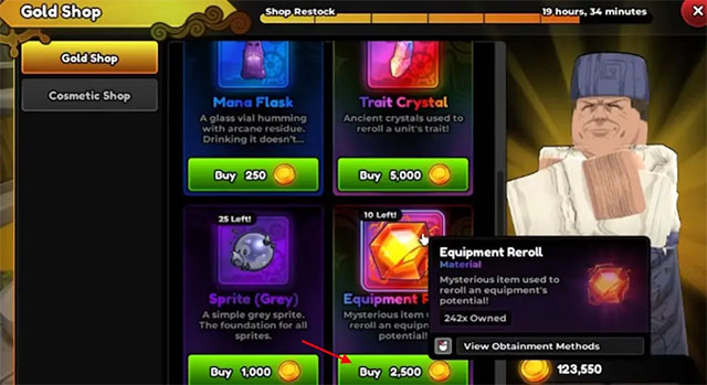 Cách đổi chỉ số trang bị trong Anime Expeditions