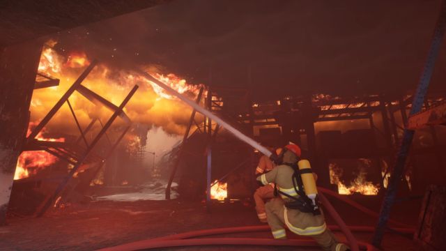 Chơi game Firefighters Code Red một mình hoặc hợp tác online để làm nhiệm vụ