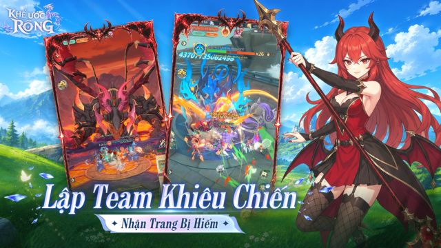 Lập team khiêu chiến, nhận trang bị hiếm