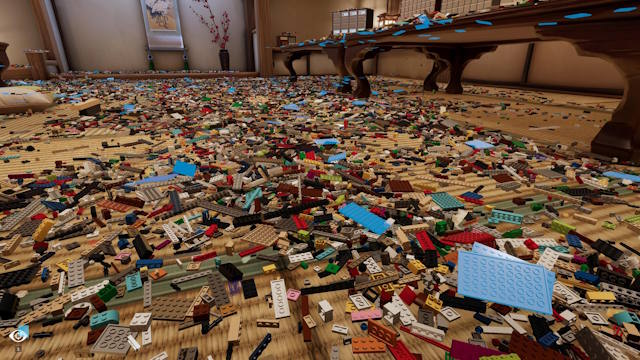 Phân loại đống mảnh ghép Lego khổng lồ