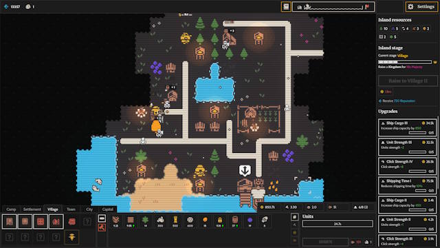 Clicky Islands là game clicker xây dựng thành phố trên đảo